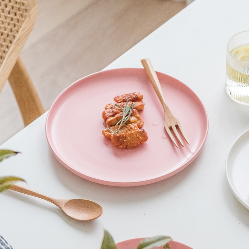 Platos de cerámica nórdicos para carne y pastel, platos creativos para el hogar, Plato de frutas, postre, vajilla de estilo occidental para carne