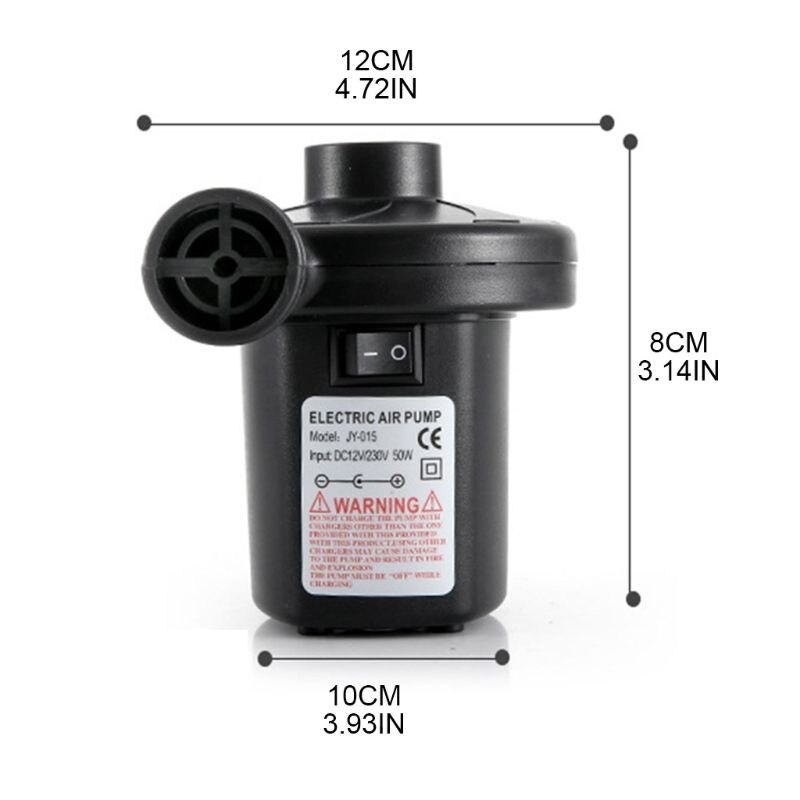 Household Car Dual-purpose Electric Air Pump Direct Drive Metal 12V 110V-240V Tire Inflator Extension Air Hose Filler