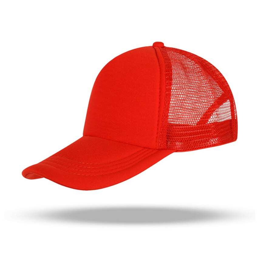 Snapback ajustable para hombres y mujeres, sombreros para hombres y mujeres, gorra de béisbol de malla Lisa informal, ropa de calle, sombrero de papá, gorra de camionero de Hip Hop: Red