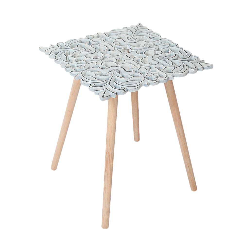 Mesa mandala, cuadrada, blanco, minimalista, y funcionalidad, toque moderno, salón, oficina, dormitorio, comedor