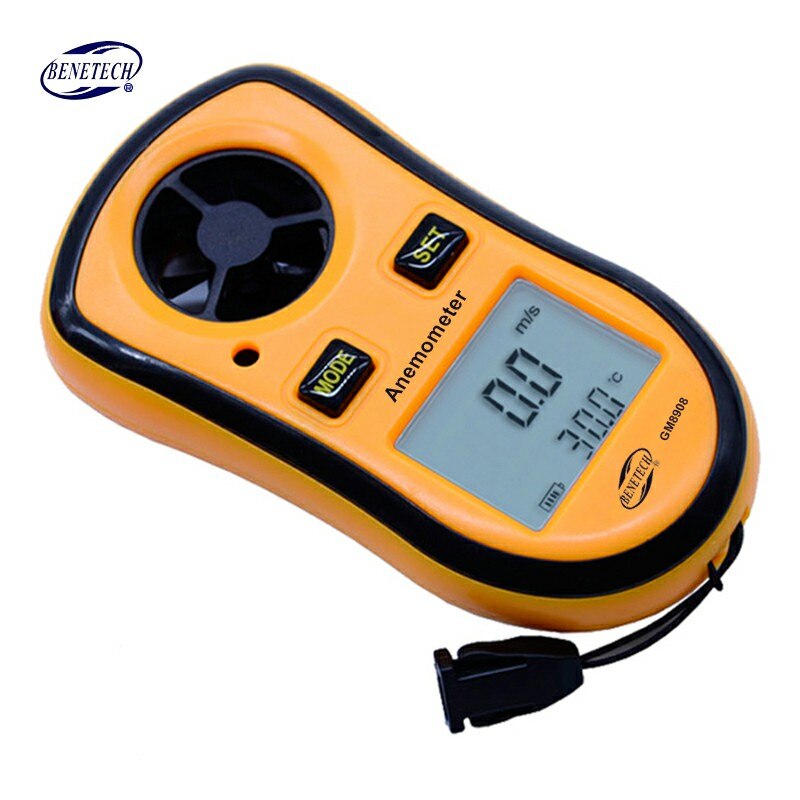 BENETECH GM8908 Digital-Anemometer 0-30 mt/s Handheld Wind Geschwindigkeit Messgerät Meter Luft Geschwindigkeit Temperatur Messung