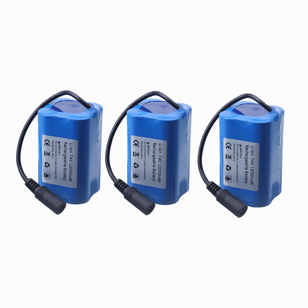 7.4v 12000 mah 6000 mah batteri til  t188 t888 -5 v007 c18 h18 så på fjernkontroll rc fiske agn båt deler