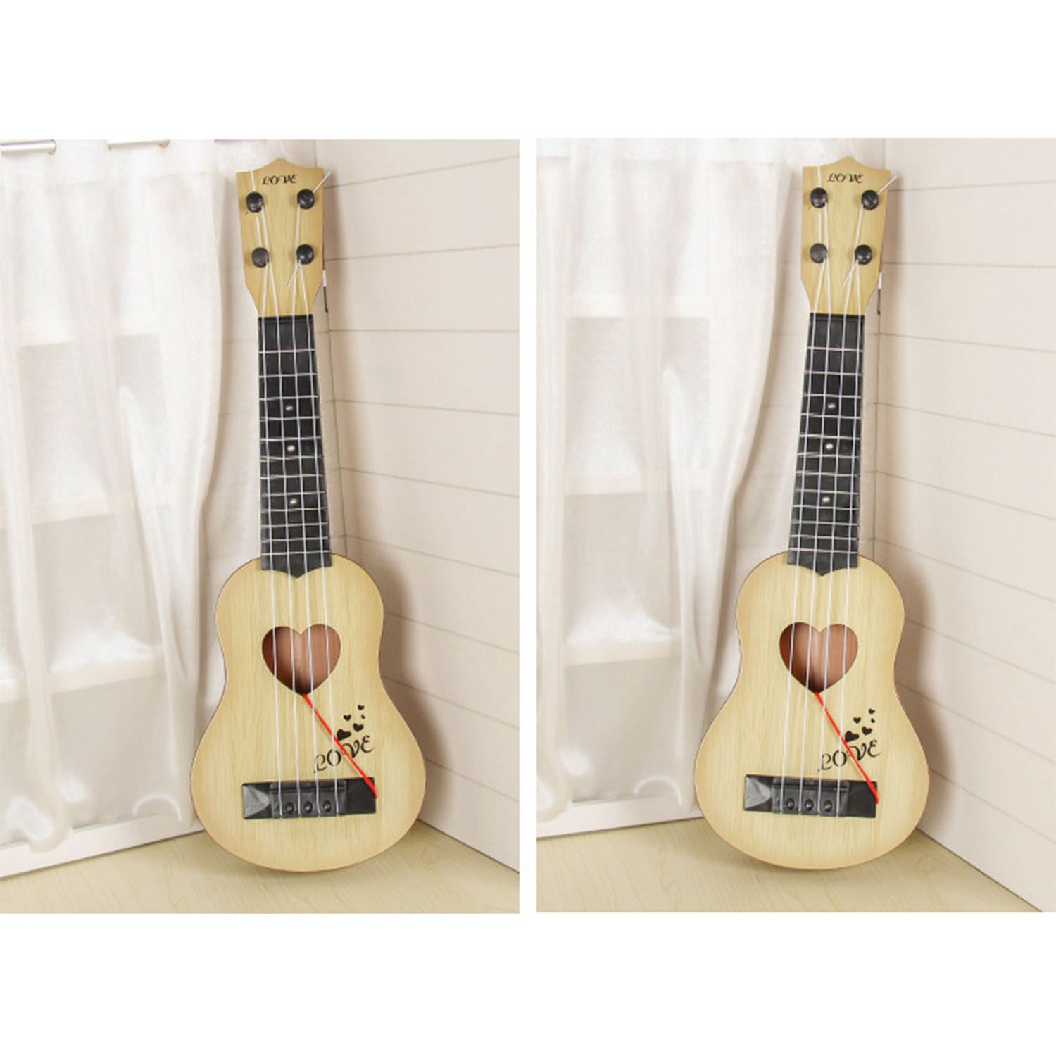 Musikinstrument mini ukulele børn guitar legetøj skole spille spil farve løb