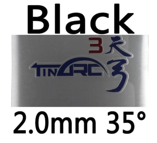 DHS TinArc 3 Pips-in-GOMA para tenis de mesa con esponja elástica alta, Original: black 2.0mm H35