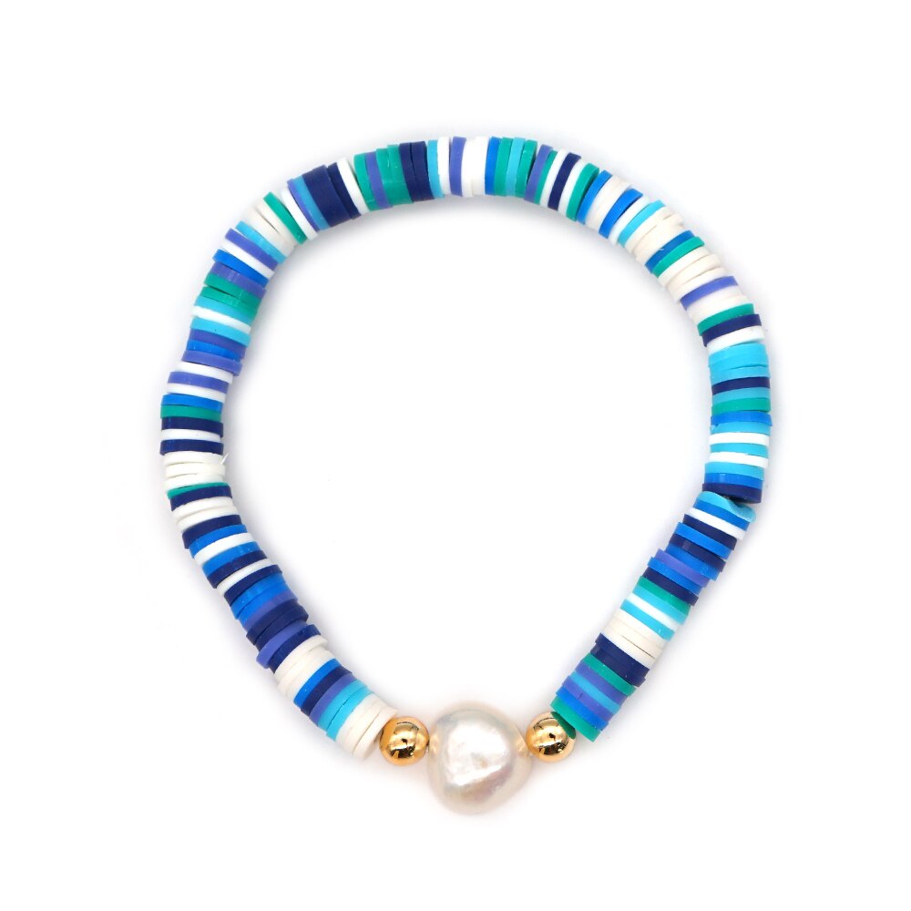 Go2 boho heishi kralen afrikaanse armbanden echte parel armband voor vrouwen boho string pulseira mujer zomer strand handgemaakte sieraden: Zz -b200113n