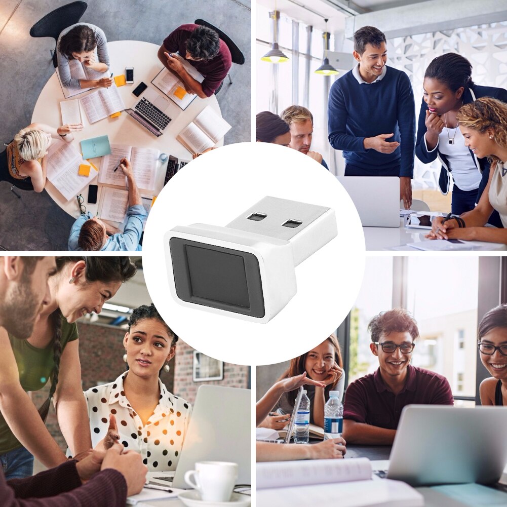 USB Fingerprint Reader for Windows10 Fingerprint Scanner Fingerprint Sensor Multi Finger360 Degree Touch Speedy Matching Laptop