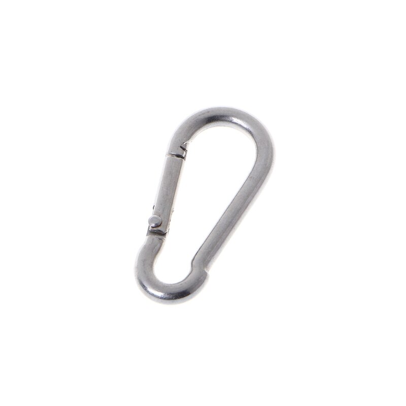 304 Stainless Steel Spring Carabiner Snap Hook Keychain Quick Link Lock Buckle