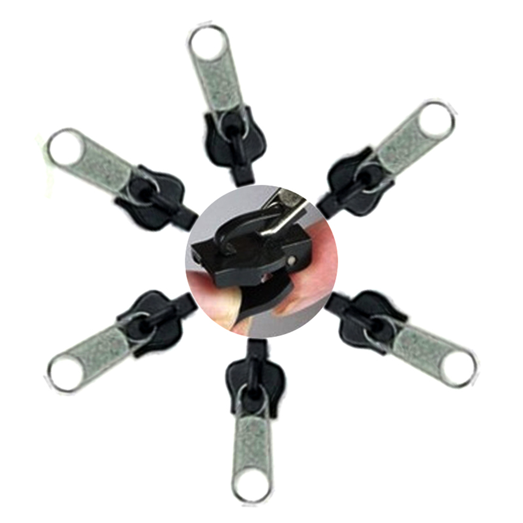6pcs Universal Instant Fix Zipper Repair Kit Replacement Zip Slider Teeth Rescue Zippers Sewing Clothes