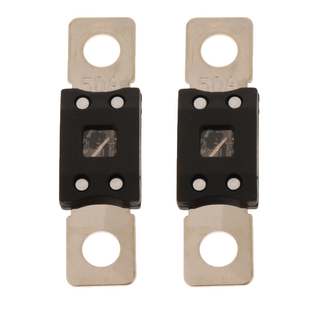 2 x Bolt Down Mega Fuse 50A 32v for Vehicle Truck Boat Marine Yacht Camper