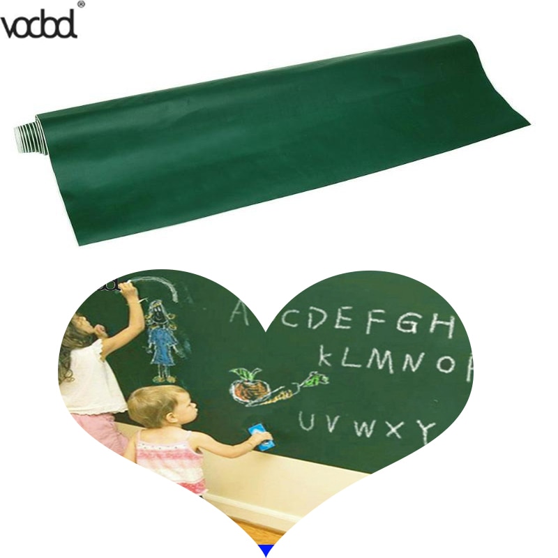 60 x 200cm stor tavleklistermærke aftagelig pvc vægtegning skrivekunst grøn tavle skole kontorartikler