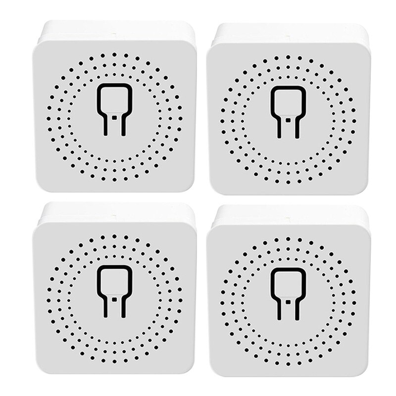 10A Mini commutateur intelligent minuterie commutateurs sans fil domotique intelligente Compatible avec Tuya Alexa Google maison Wifi commutateur intelligent: 4pcs