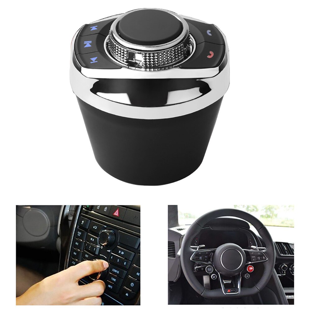 Universal Car Wireless Steering Wheel Control Button With LED Light 8-Key Functions For Car Android Navigation Player