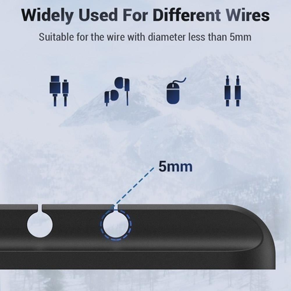 Silicone Cable Winder ABS Wire Clamp Cable Clip Mini Storage Organization Office Self-Adhesive Fixing Holder Home