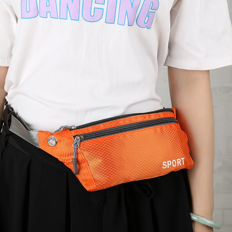 Hjkl nylon löpar midjeväska fitness fanny packs mobiltelefon hållare ficka jogging sport camping vandring bälte vattenflaska väskor