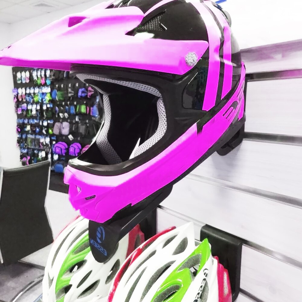 Bike Motorbike Hat Helmet Display Stand Rack Wall Mount Hanger Holder Hook