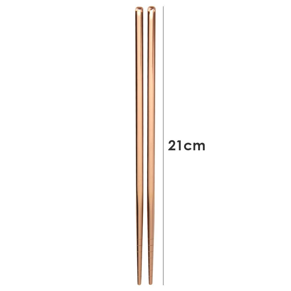 1 Paar Rvs Eetstokjes Metalen Chop Sticks Servies Zilver Goud Multicolor Wedding Party Festival Supplies: Rose Gold	