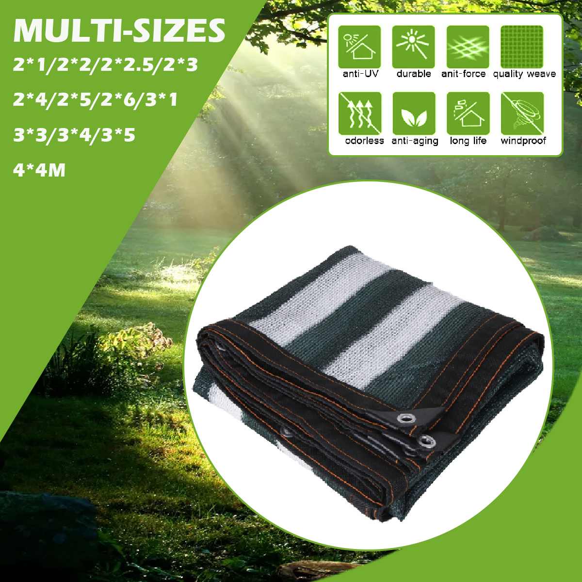 Large Sun Shelter Sunshade Protection Outdoor Canopy Garden Patio Pool Shade Sail Awning Camping Shade