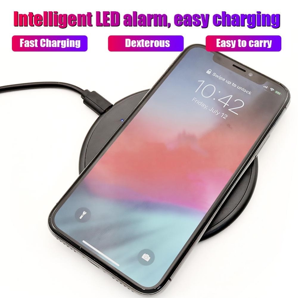 Qi trådløs oplader til iphone 8 x xr xs max  qc3.0 hurtig trådløs opladning til samsung  s10 s9 note 8 9 usb oplader pad