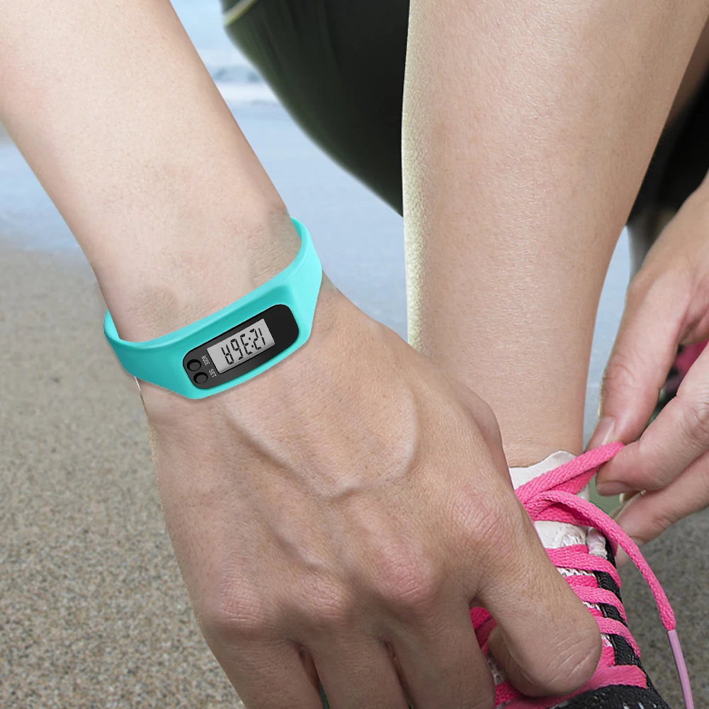 Led-stegräknare armband handled kaloriräknare 12/24h tidsdisplay stegräknare klocka multifunktionell fitnessklocka för vuxna barn