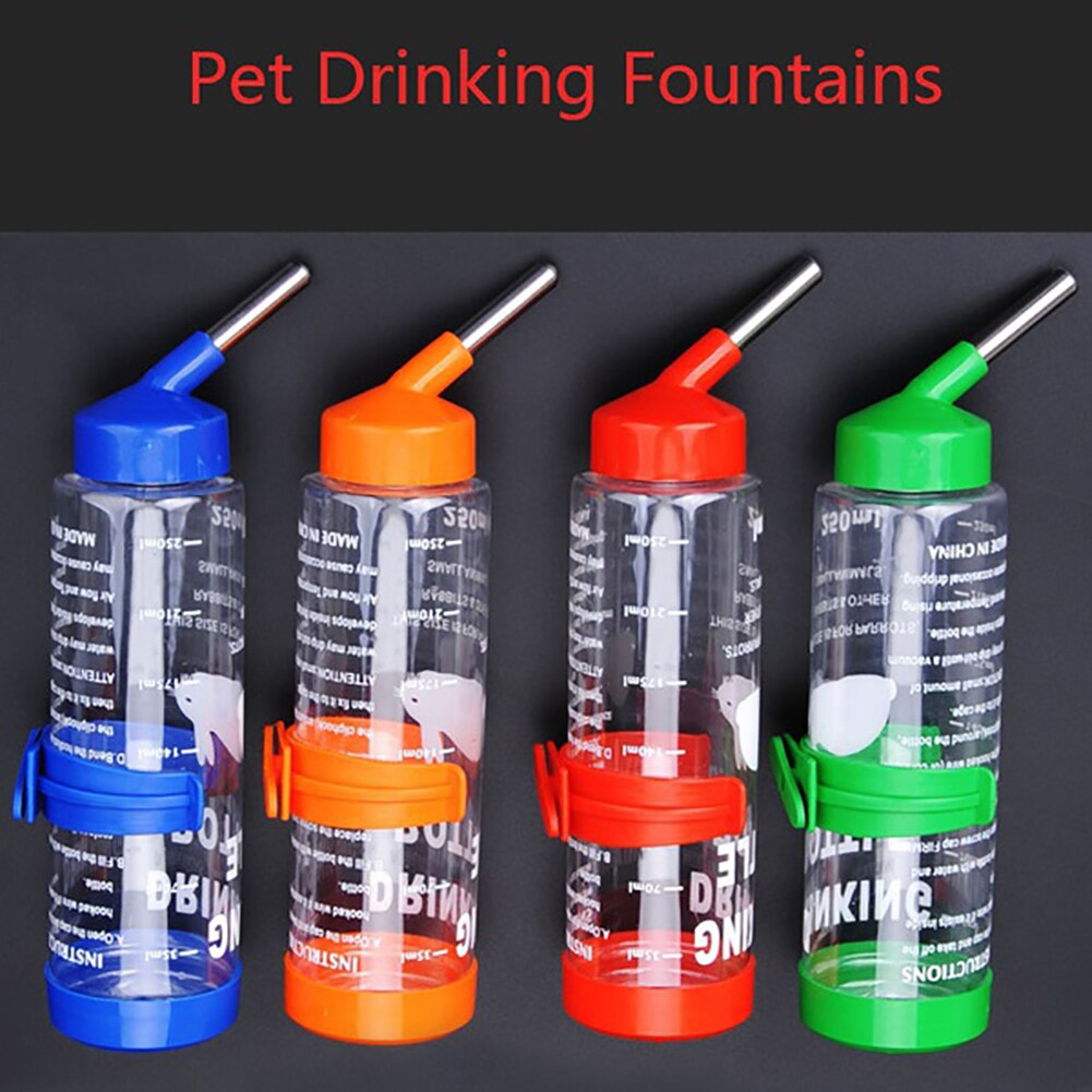! 250ML Haustier Trinken Edelstahl Automatische Wasser Brunnen Flasche Kaninchen Hamster hund schüssel hund wasser flasche Haustier produkte