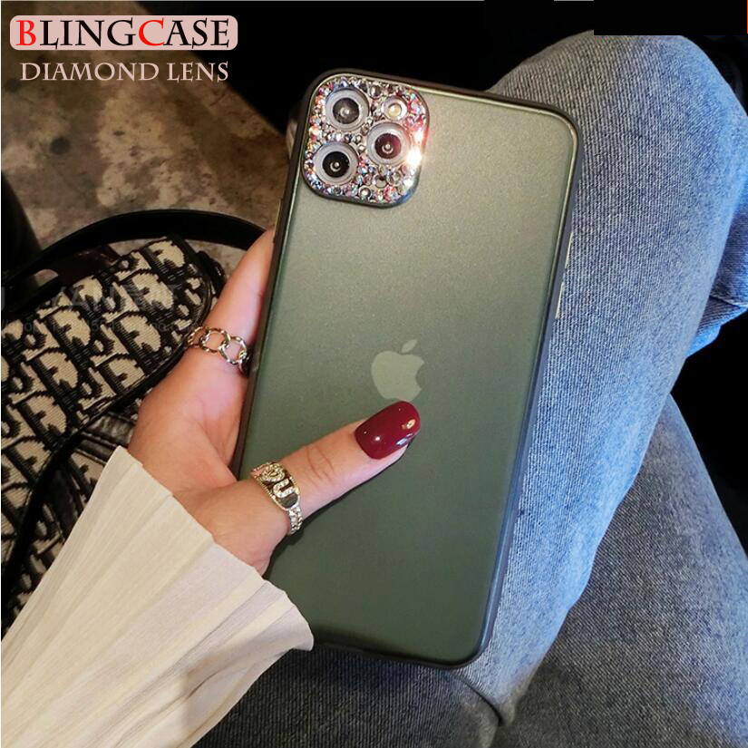 Beautiful Rhinestone Phone case For iPhone 11 Pro Max Diamond Camera Lens cover cases