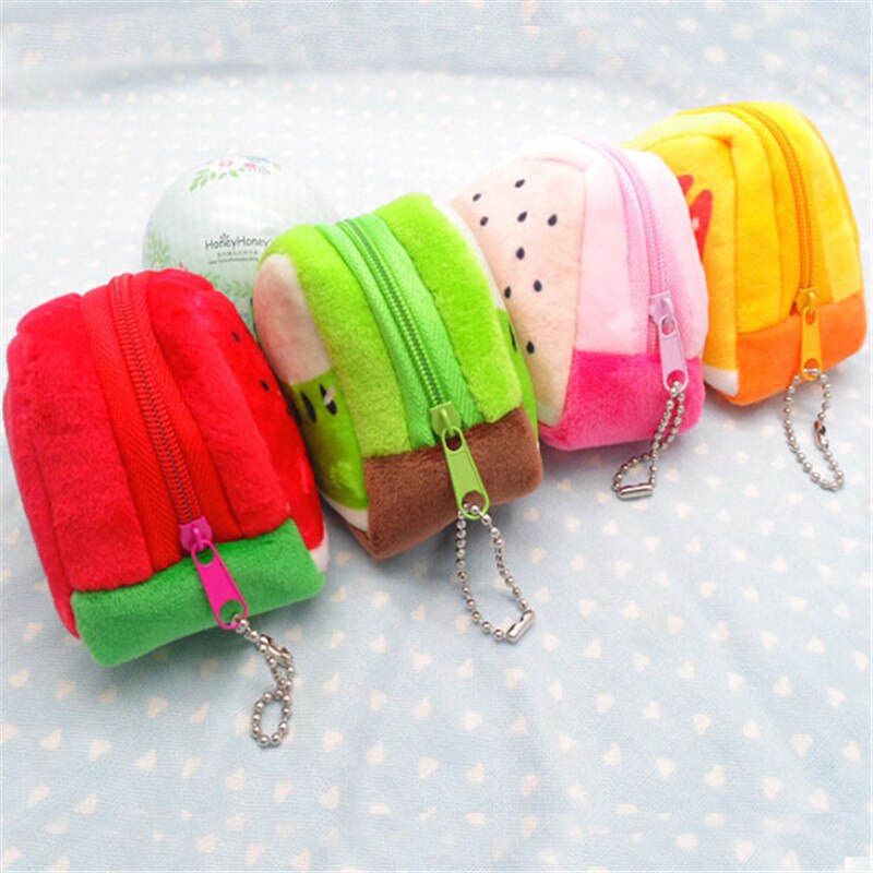 Mini 3D Fruit Vormige Portemonnee Voor Vrouwen Creditcardhouder Key Money Bag Vrouwelijke Rits Leuke Kleine Portemonnee portemonnees Sac Femme