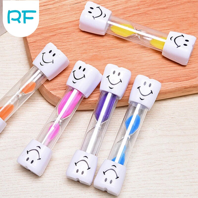 Children Kids Hourglass Toothbrush Timer 3 Minute Smiling Face For Cooking Sandy Clock Brushing-Teeth Timer Sandglass 1Pcs