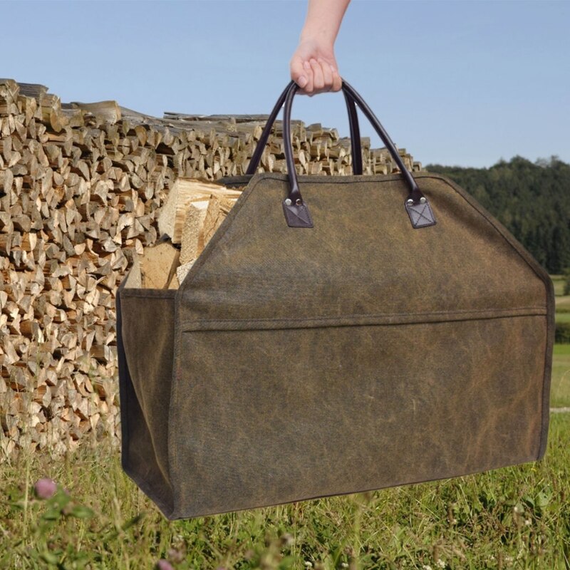 Log Carrier Canvas Brandhout Bag Brandhout Houder Haard Houtkachel Accessoires Opbergtas Voor Vuurkorf