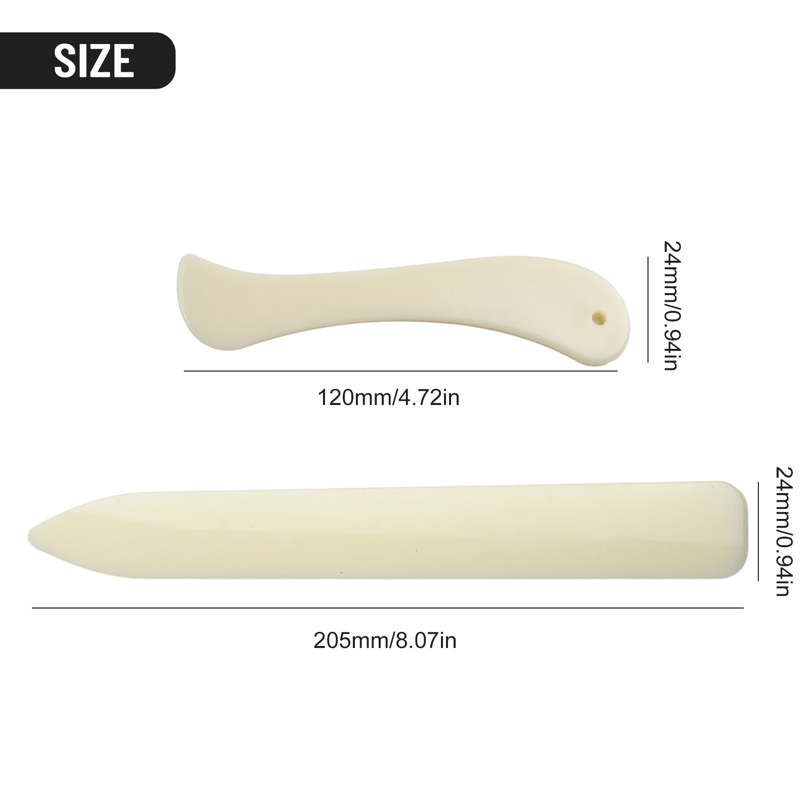 2pcs Set Bone Folder Craft Tools Pastic Open Leather Folding Creasing Paper DIY Handmade Bookbinding Cards Tool Scrapbooking