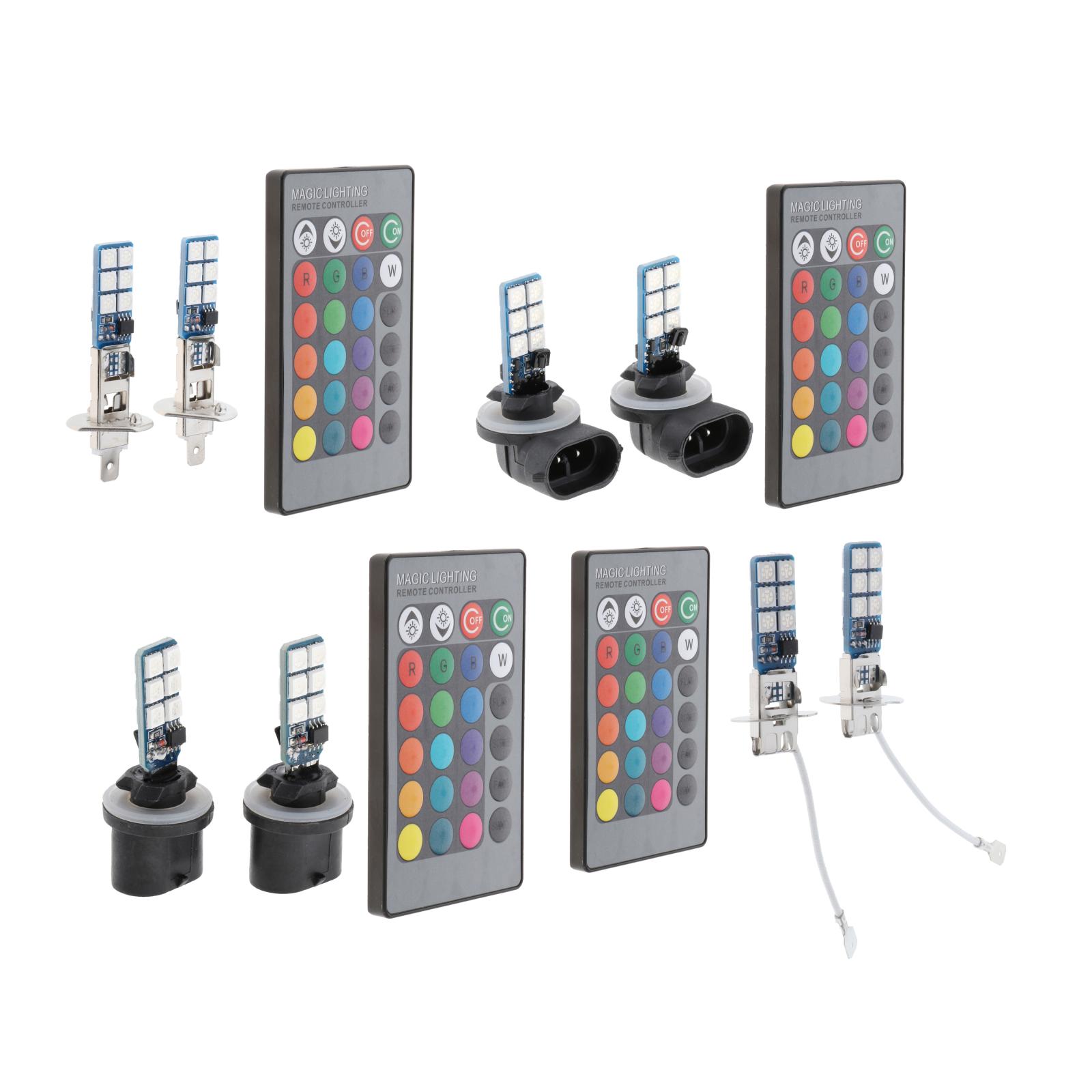 2 st 880 881 h1 h3 rgb led strålkastarlampa 1200lm dimstrålkastare till bilbilar tillbehör