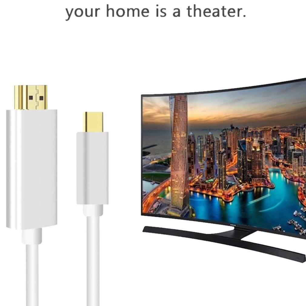 Usb C Naar Hdmi Kabel Adapter 4K 1080P 60Hz Usb C Naar Hdmi 2.0 Kabel Voor Macbook voor Huawei Mate10 Voor Sumsang S8