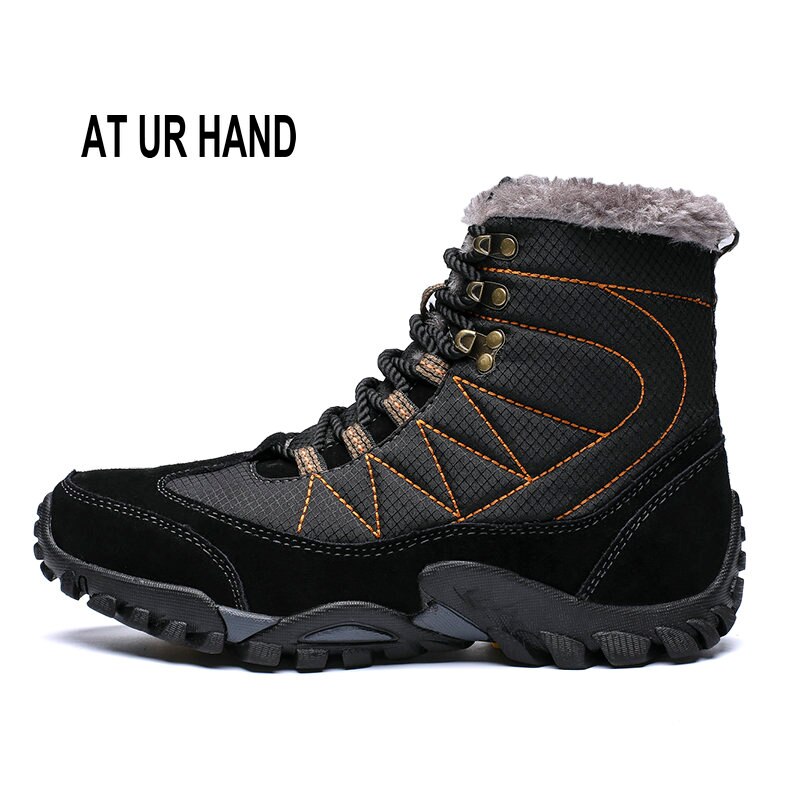 Nouveaux hommes hiver neige bottes décontracté hommes avec des bottes en peluche chaussures pour hommes bottines 39-44