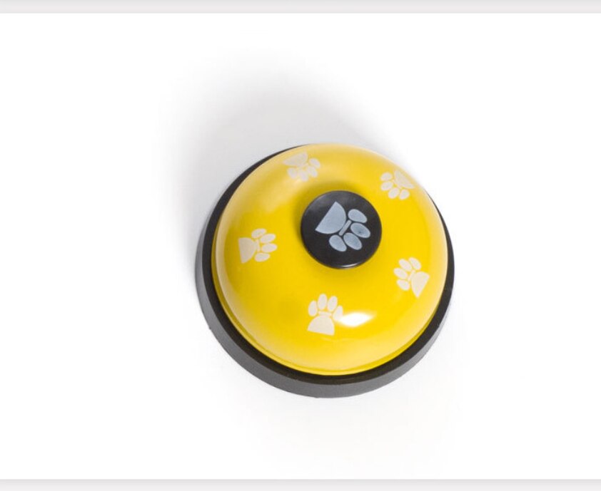 Dog footprints pet bell ringer call ordering bell trainer metal ringing dog cat intelligence toy