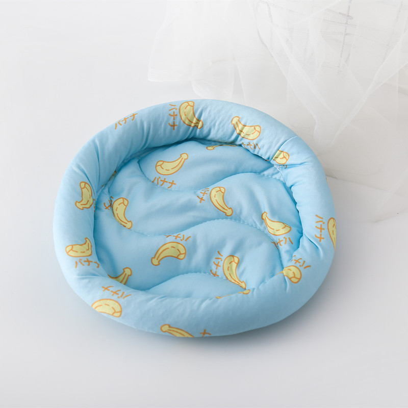 Lit circulaire pour Hamster, tapis de sommeil confortable pour hérisson, écureuil, souris, Rats, cochon d'inde, Chinchilla, petit Animal, coussin doux: L / Bleu