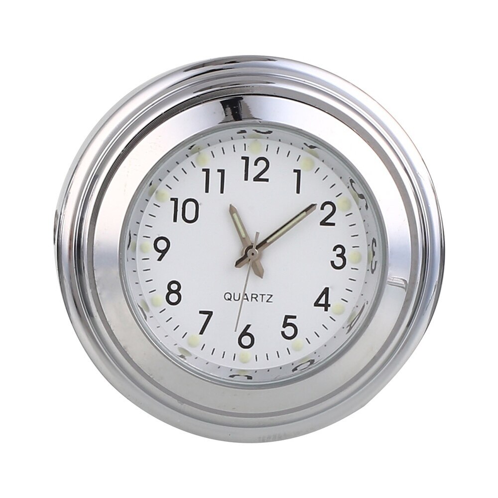 Motorfiets Waterdichte Stuur Mount Dial Thermometer Motor Hulpstukken Hoge Motorfiets Stuur Gereedschap: Black clock