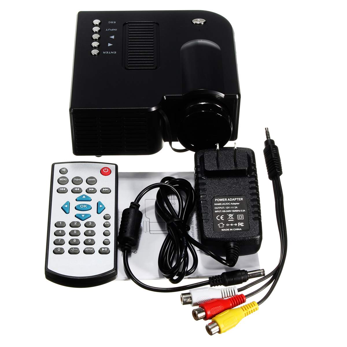 UNIC UC28 + proyector LED portátil Cinema Theater Mini proyector USB/SD/AV entrada Mini proyector de entretenimiento