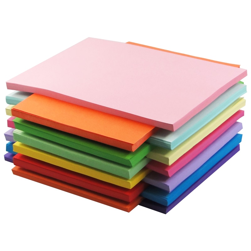 100pcs A4 80g Kleur Kopieerpapier Multicolor Beschikbaar Kinderen Handwerk Origami Gekleurd Papier