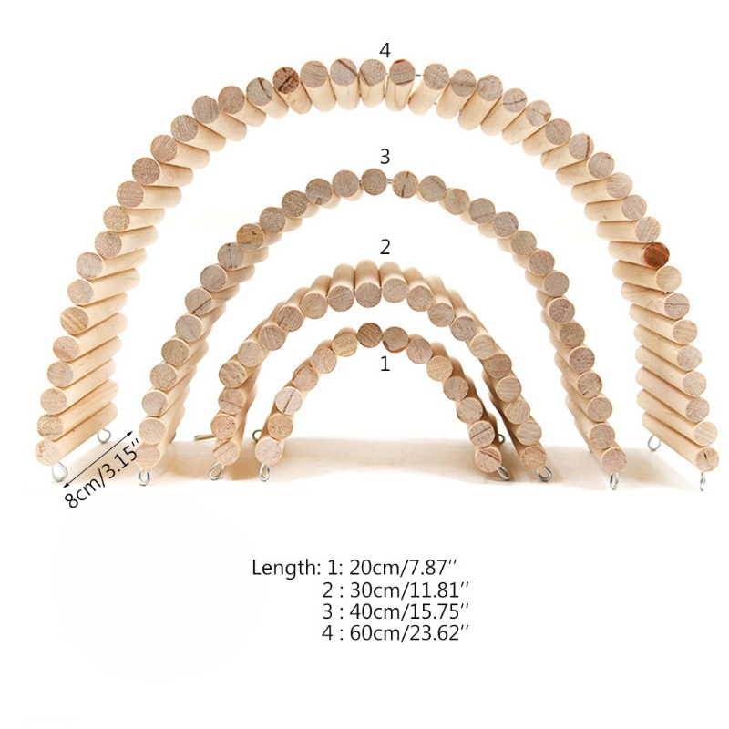 K5DC – échelle d'escalade pour Hamster, pont suspendu en bois pour cochons d'inde, Rats, hérisson, gerbilles, souris, planeur de sucre, petits animaux