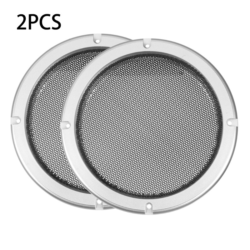 2 Stuks Zilver Vervanging Ronde Luidspreker Beschermende Mesh Net Cover Speaker Grille 2/3/4/5/6.5/8/10 Inch Luidspreker Accessoires