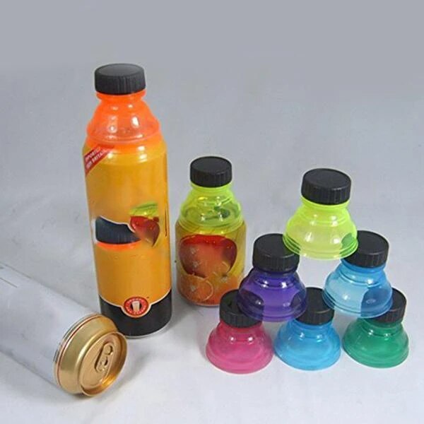 12 st återanvändbara kapsyler för drycker läckagesäkert förseglingslock plastflaskans topplock fräscht håller kapsylen förseglingsanordning: 12 st