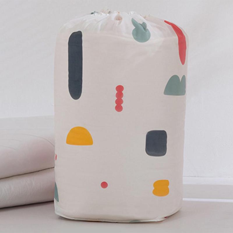 Portable Drawstring Storage Bag Pouch Quilt Storage Bag Closet Organizer Pouches Home Bedding Organizer Wardrobe Storage