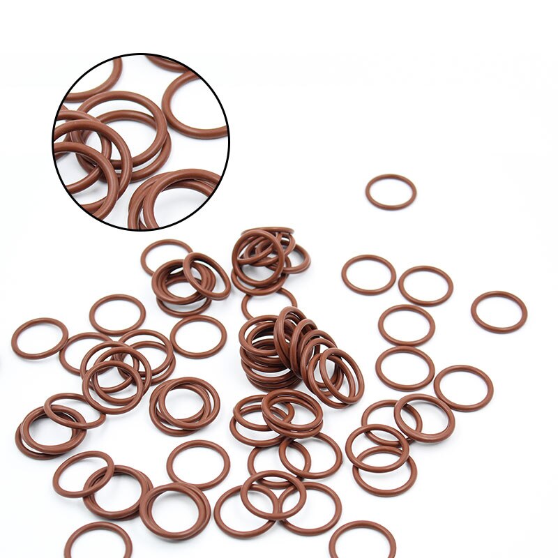 5 kpl/erä fluorikumirengas ruskea fkm o-rengastiiviste cs :2.4mm od8/9/10/11/12/13/14/15/16/17/18/19/20mm kumirengastiivistetiiviste