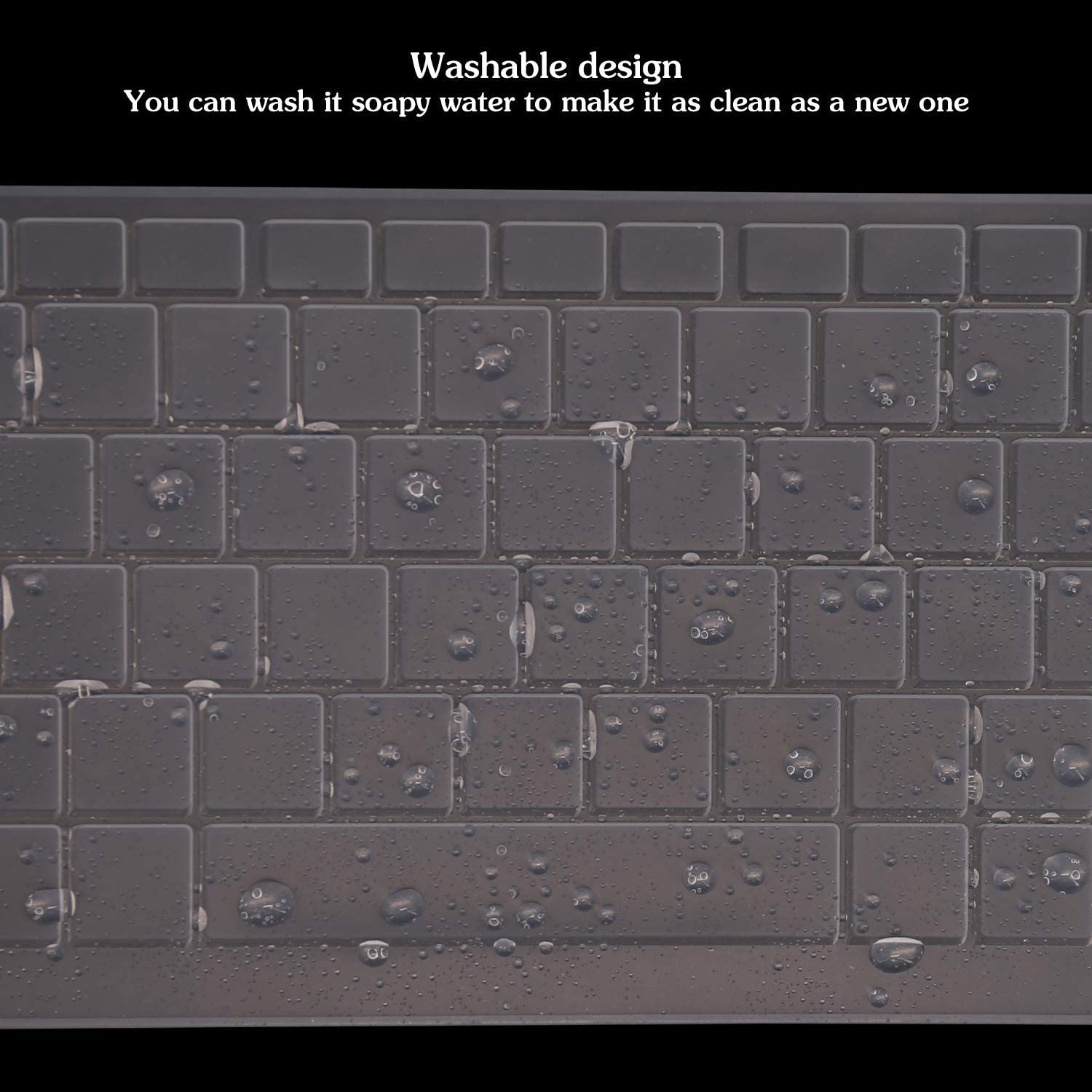 Funda de teclado para HP Pavilion ENVY x360 Series 15 15,6, con serie de 17 17,3 pulgadas, silicona suave, resistente al agua, transparente