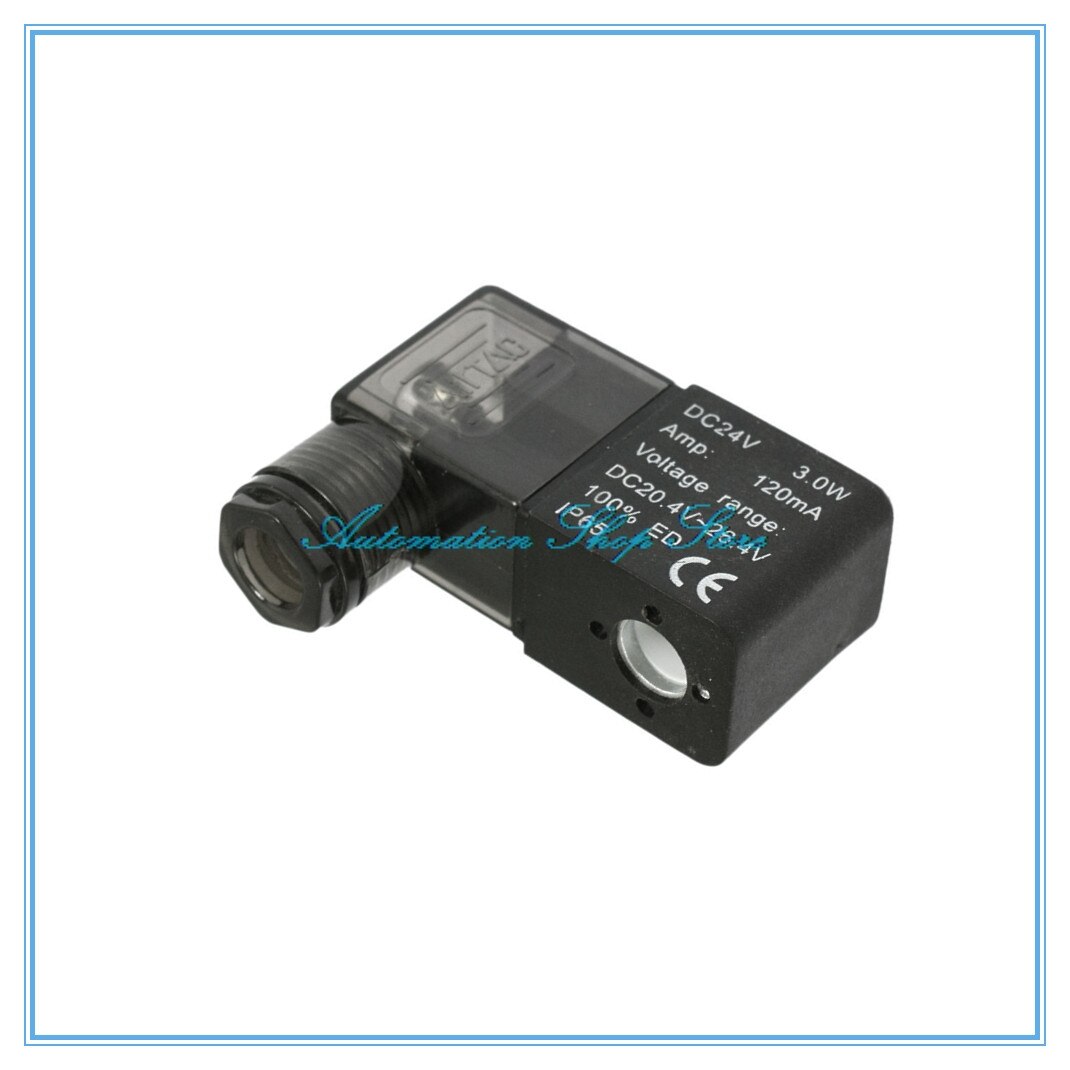 Pneumatisk luft magnetventil spole svart  dc12v dc24v ac36v ac110v ac220v ac380v