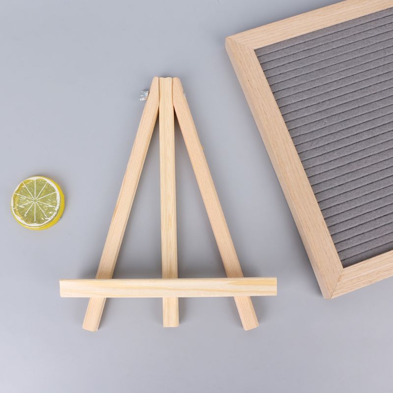 Set 10 Pezzi Cavalletto in Legno Piccolo a Triangolo per Foto, Decorazione Matrimonio