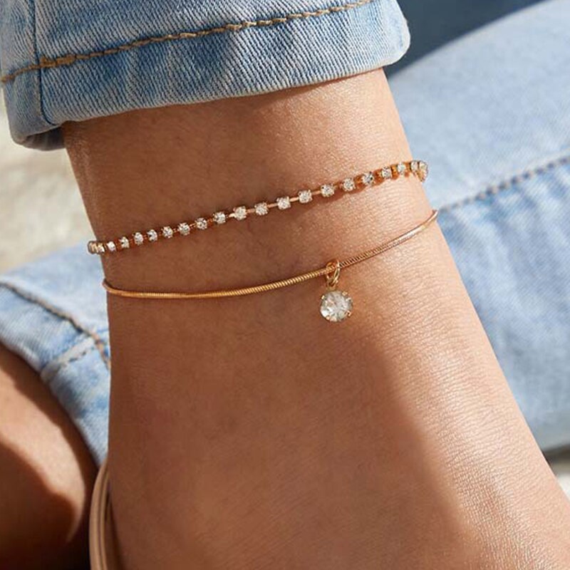 Tobillera de conchas de cuentas de ojo colorido bohemio para mujer, pulsera de tobillo de playa, cadena para pierna y pie, joyería: G