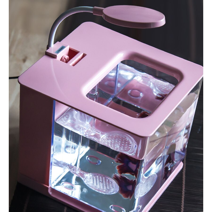 Tanque de peces dorado pequeño para sala de estar, cuencos de plástico acrílico para oficina, Mini tanque de agua sucia, para niños