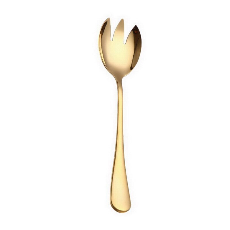 Tablewellware Gold Spoon Set steel cutlery Salad Fork Salad Spoon Stainless Steel Serving Spoon Set Unique Spoons