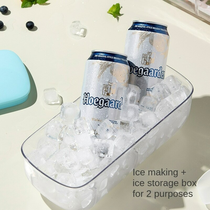 Forms for Ice Block With Cover Silicone Mold Silica Gel Ice Lattice Double-layer Creativity Molds Cube Tray Kitchen Tools Dining