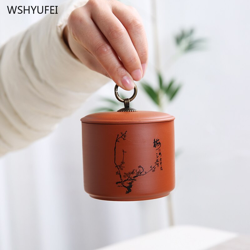 Lila Sand reise tragbare Tee dichtung mit deckel kaffee Bohne süßigkeiten keks sammlung lagerung Panzer küche speicher Lieferungen